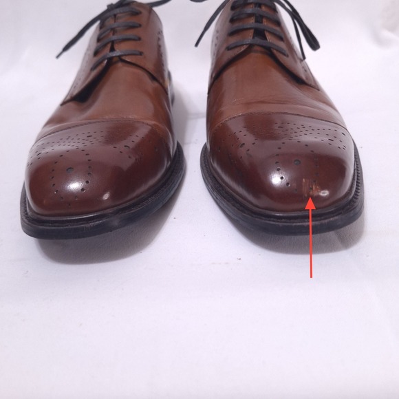 Kenneth Cole Hustle Back Leather Derby Shoes Mens 11.5M Brown Brogue‎ Toe Oxford main image 2